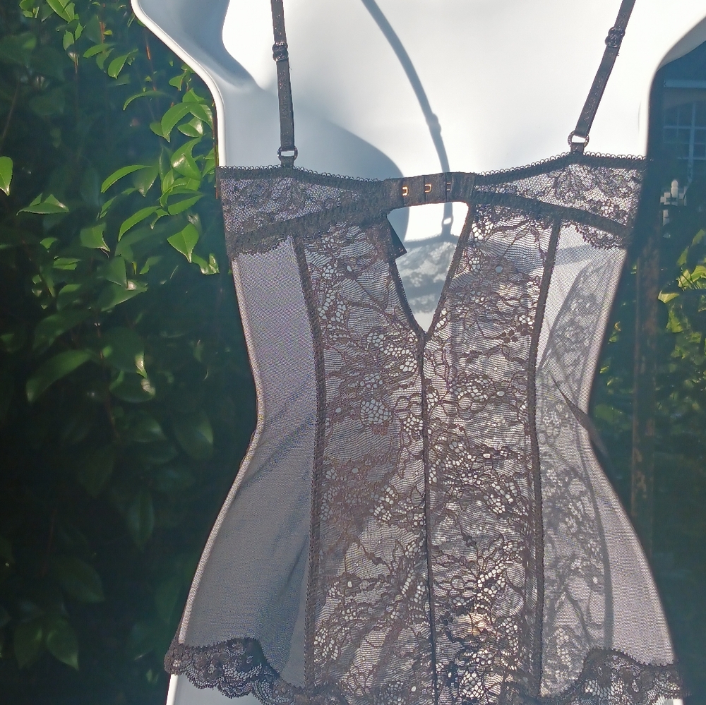 Victoria Secret Black Lsce Corset 34 D - Picture 11 of 11